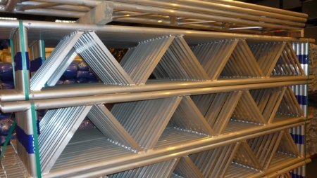 Grey aluminium lattice beams for sale at Gilray Plant