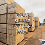 Pallets of 13ft scaffold board available to buy from Gilray Plant